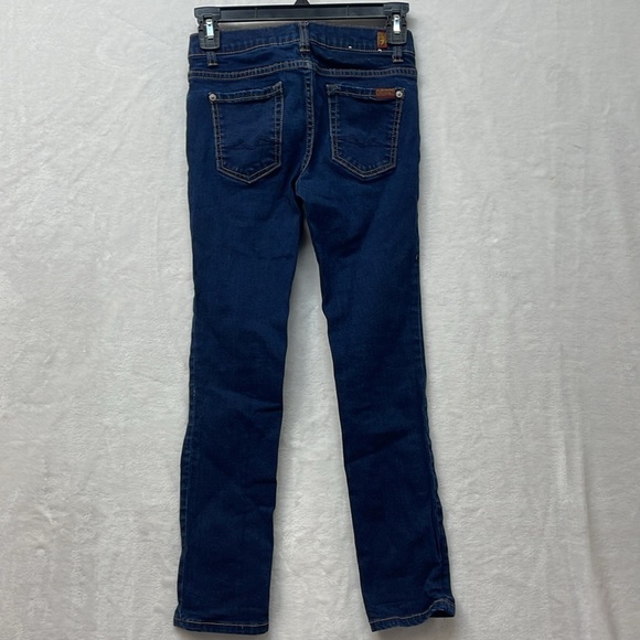 Girls 7 for All Mankind ‘The Skinny” jeans size 10 Dark Wash - Picture 3 of 6